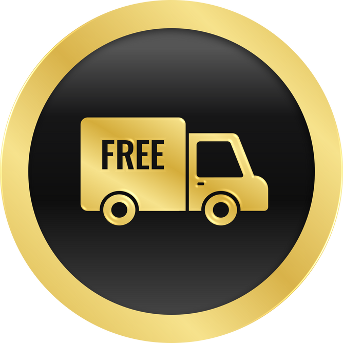 Gold Free Shipping Icon